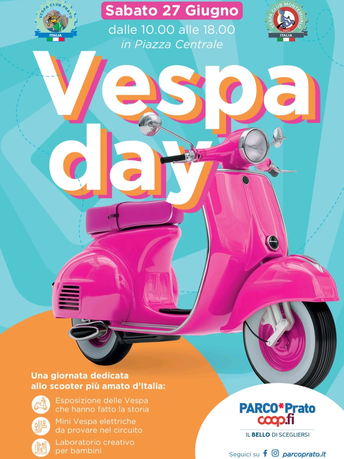 Si rinnova anche questo anno la mostra nella piazzetta del Parco Prato per far conoscere sempre di più la nostra realtà. Quest'anno con una novità, la collaborazione del Vespa Club Prato. Vi aspettiamo numerosi! Ci sarà da correre dietro ai bimbi con le vespine elettriche 🤣🤣🤣 
Vamos!!!